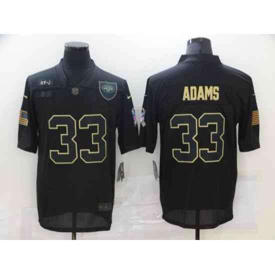 Nike New York Jets 33 Jamal Adams Black 2020 Salute To Service Limited Jersey